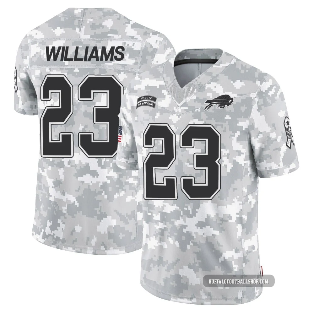 Aaron Williams ＃23 Buffalo Bills Limited Arctic Camo Men's 2024 Salute to Service Jersey