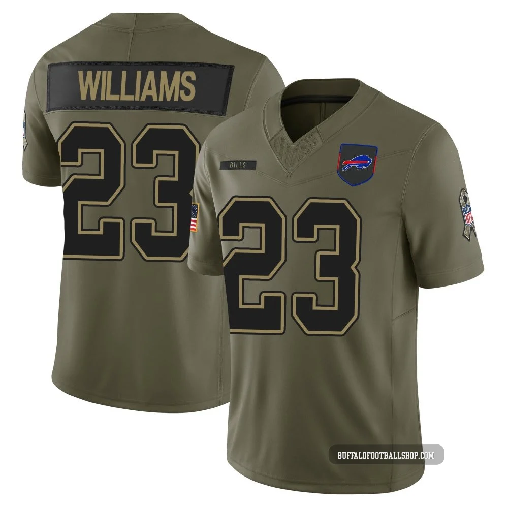 Aaron Williams ＃23 Buffalo Bills Limited Olive Men's 2025 Salute to Service Jersey