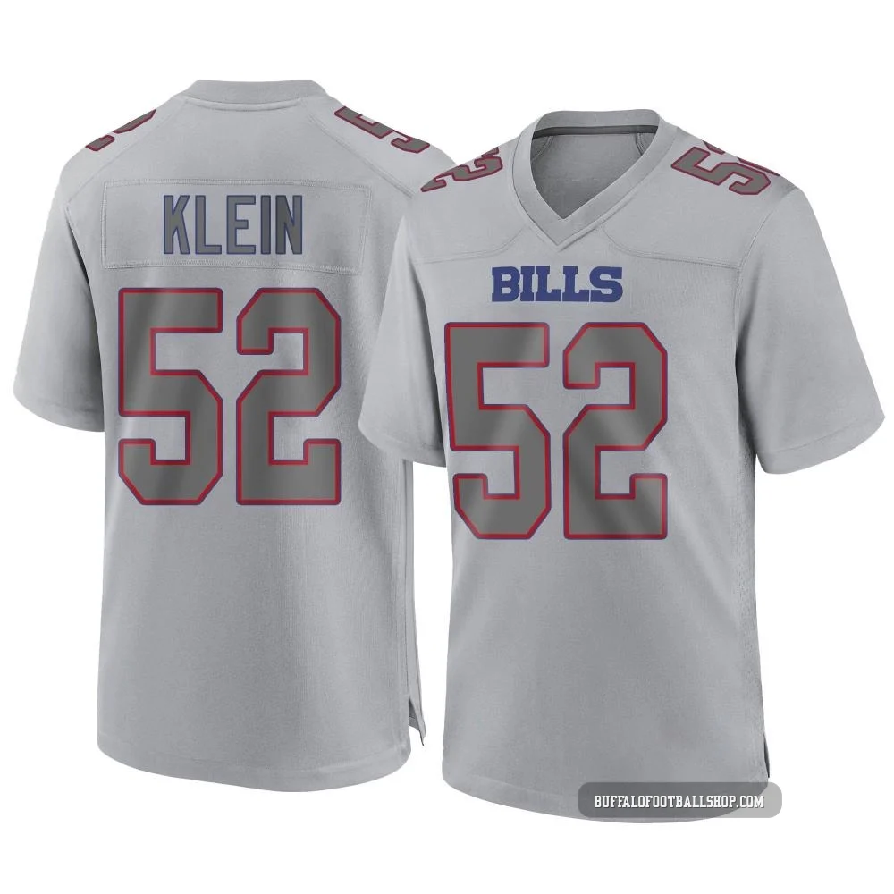 A.J. Klein ＃52 Buffalo Bills Game Gray Men's Atmosphere Fashion Jersey