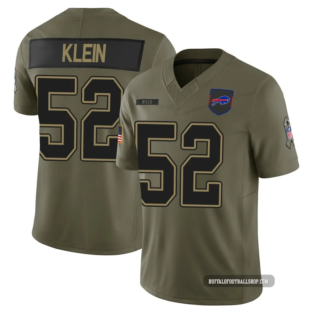 A.J. Klein ＃52 Buffalo Bills Limited Olive Men's 2025 Salute to Service Jersey