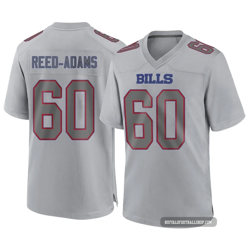 Ar'maj Reed-Adams ＃60 Buffalo Bills Game Gray Men's Atmosphere Fashion Jersey