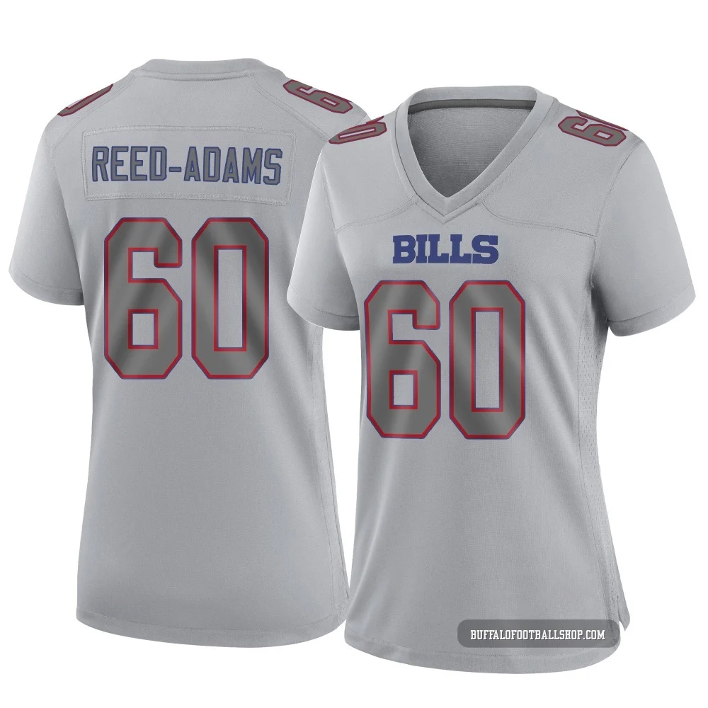 Ar'maj Reed-Adams ＃60 Buffalo Bills Game Gray Women's Atmosphere Fashion Jersey