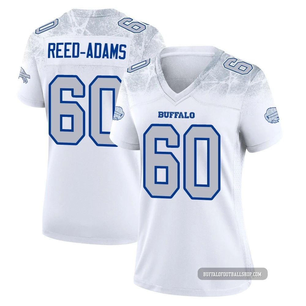 Ar'maj Reed-Adams ＃60 Buffalo Bills Game White Women's 2025 Rivalries Collection Jersey