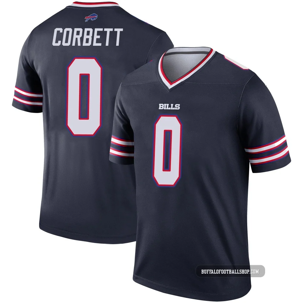 Austin Corbett ＃0 Buffalo Bills Legend Navy Men's Inverted Jersey