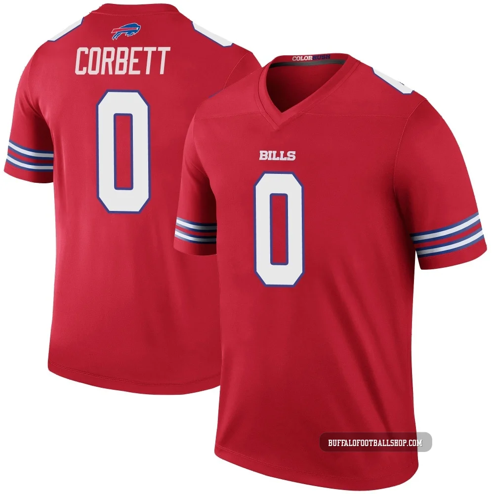 Austin Corbett ＃0 Buffalo Bills Legend Red Men's Color Rush Jersey
