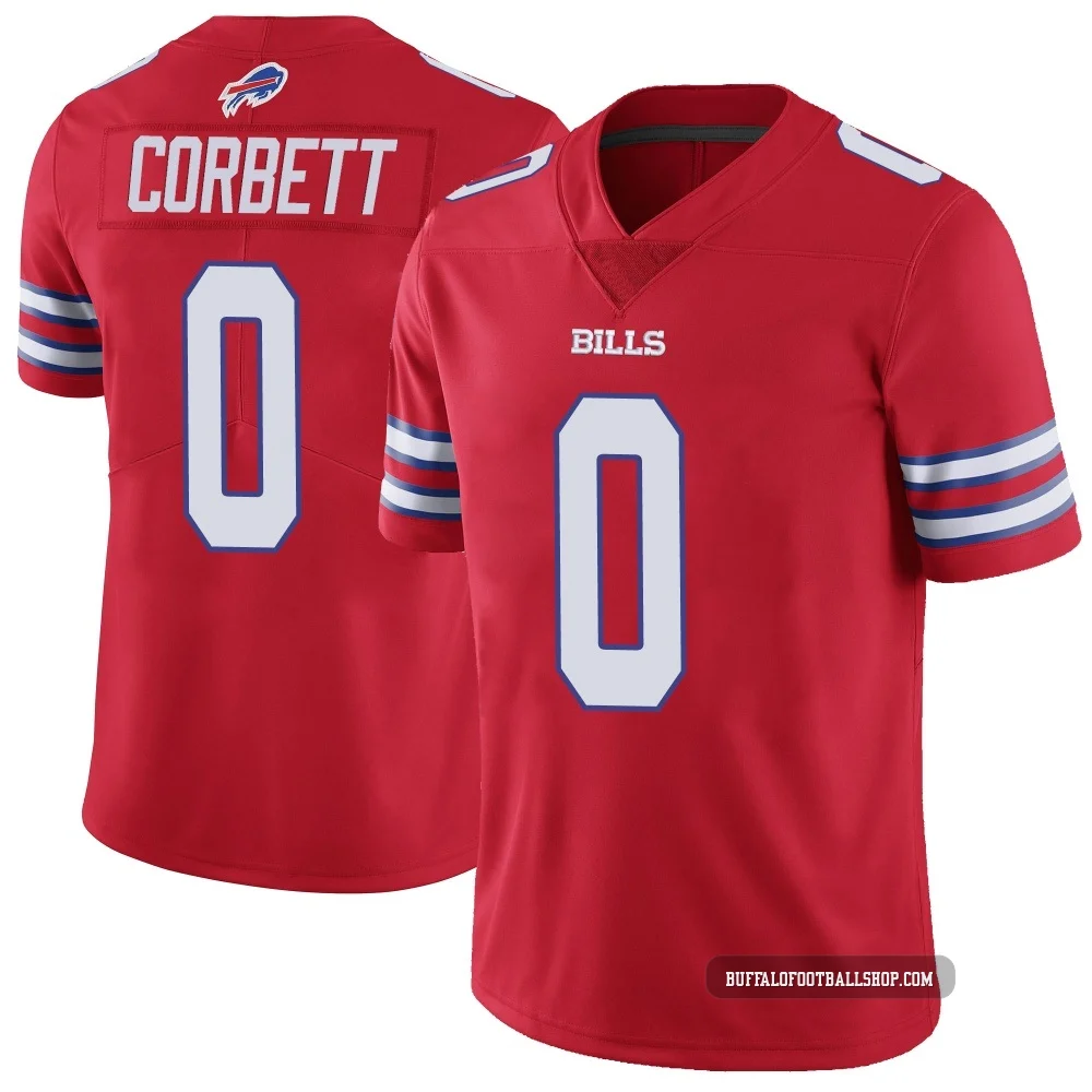 Austin Corbett ＃0 Buffalo Bills Limited Red Youth Color Rush Vapor Untouchable Jersey