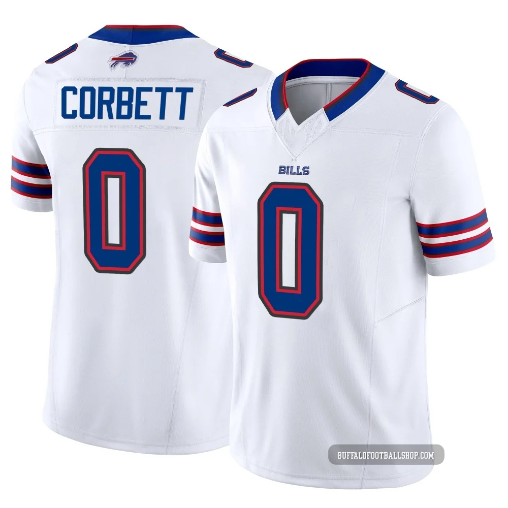Austin Corbett ＃0 Buffalo Bills Limited White Men's Vapor F.U.S.E. Jersey