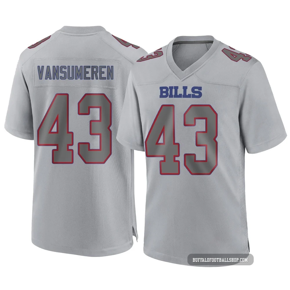 Ben VanSumeren ＃43 Buffalo Bills Game Gray Youth Atmosphere Fashion Jersey
