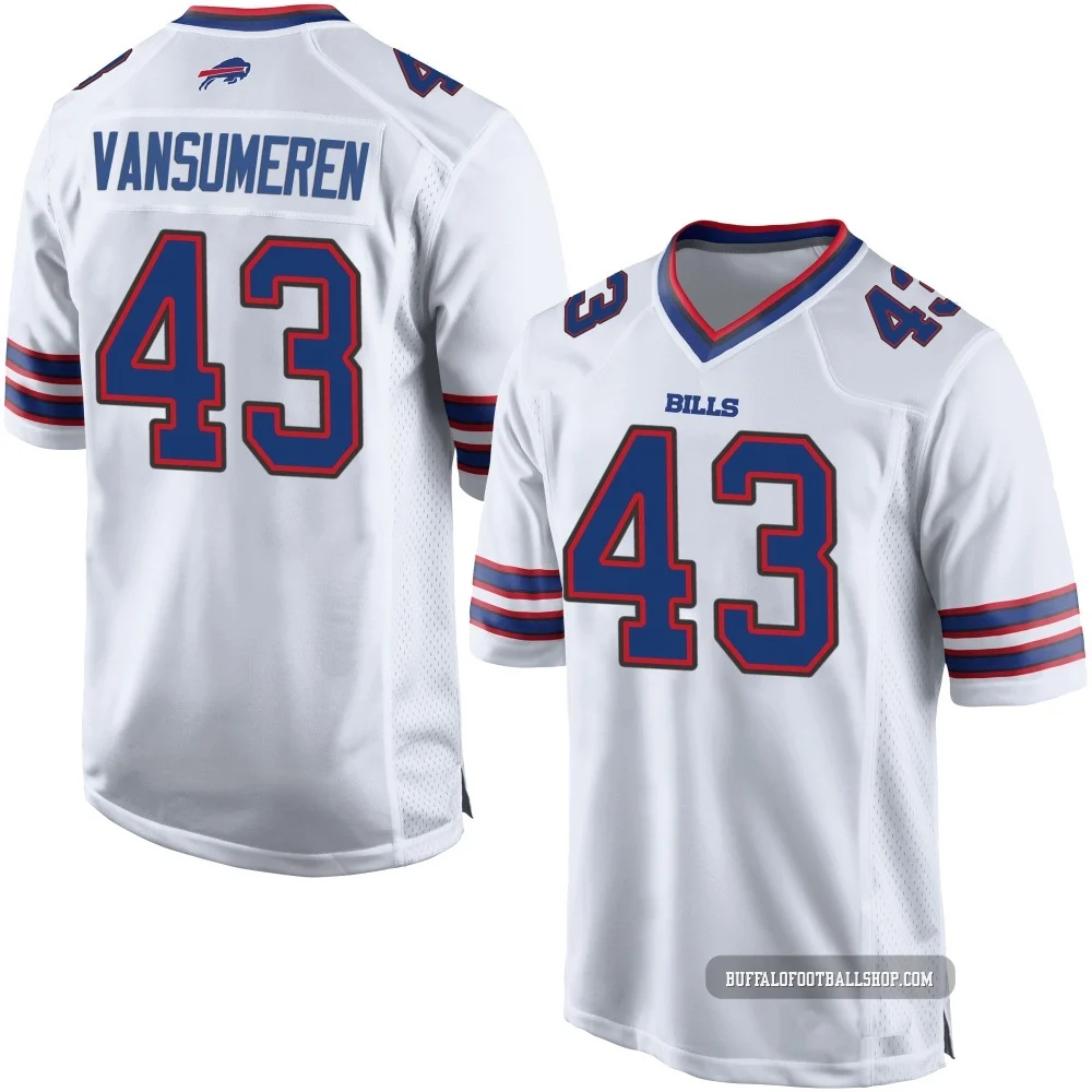 Ben VanSumeren ＃43 Buffalo Bills Game White Men's Jersey