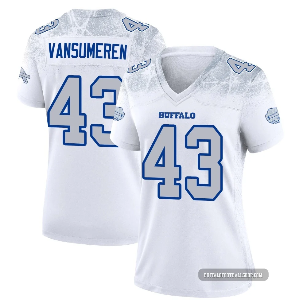 Ben VanSumeren ＃43 Buffalo Bills Game White Women's 2025 Rivalries Collection Jersey