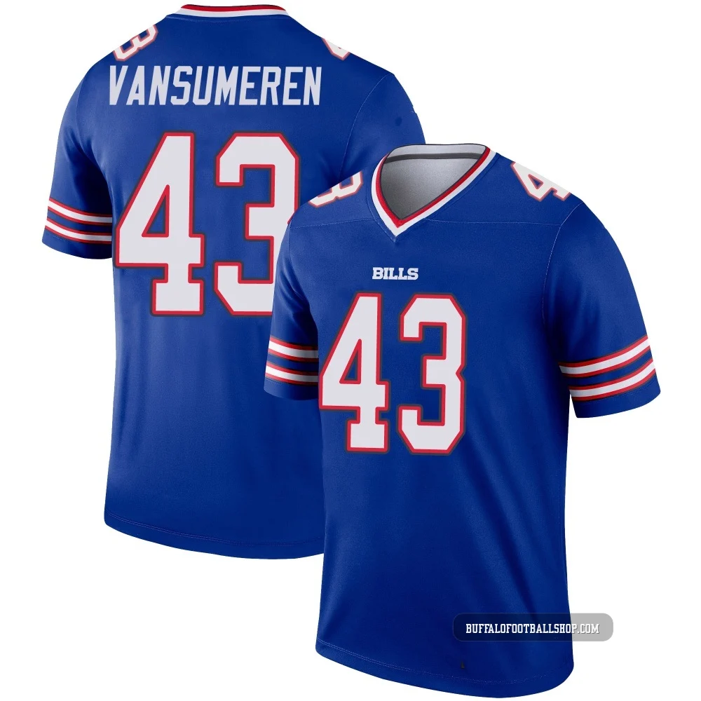 Ben VanSumeren ＃43 Buffalo Bills Legend Royal Men's Jersey