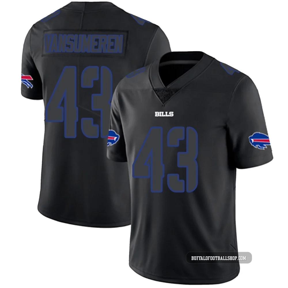 Ben VanSumeren ＃43 Buffalo Bills Limited Black Impact Men's Jersey