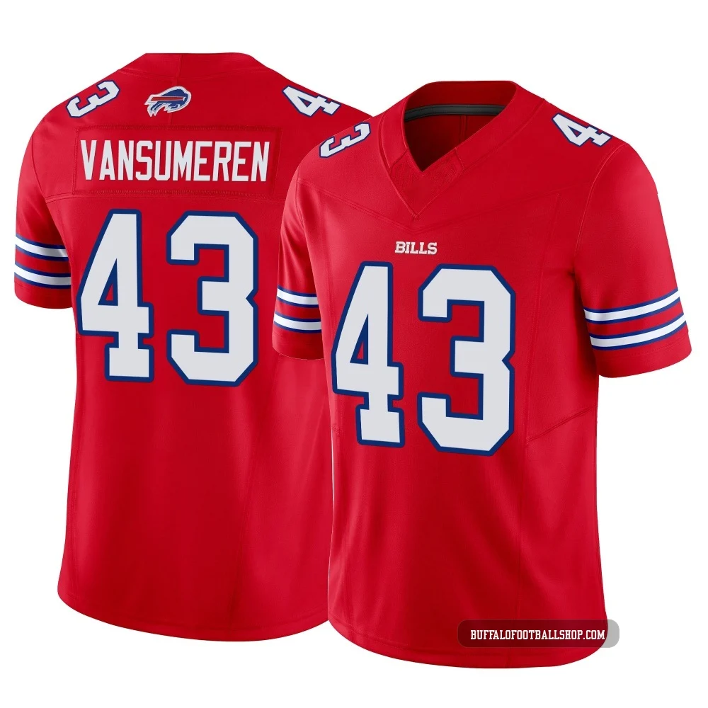 Ben VanSumeren ＃43 Buffalo Bills Limited Red Men's Vapor F.U.S.E. Jersey