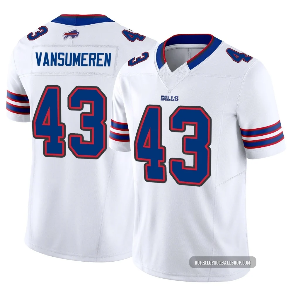 Ben VanSumeren ＃43 Buffalo Bills Limited White Men's Vapor F.U.S.E. Jersey