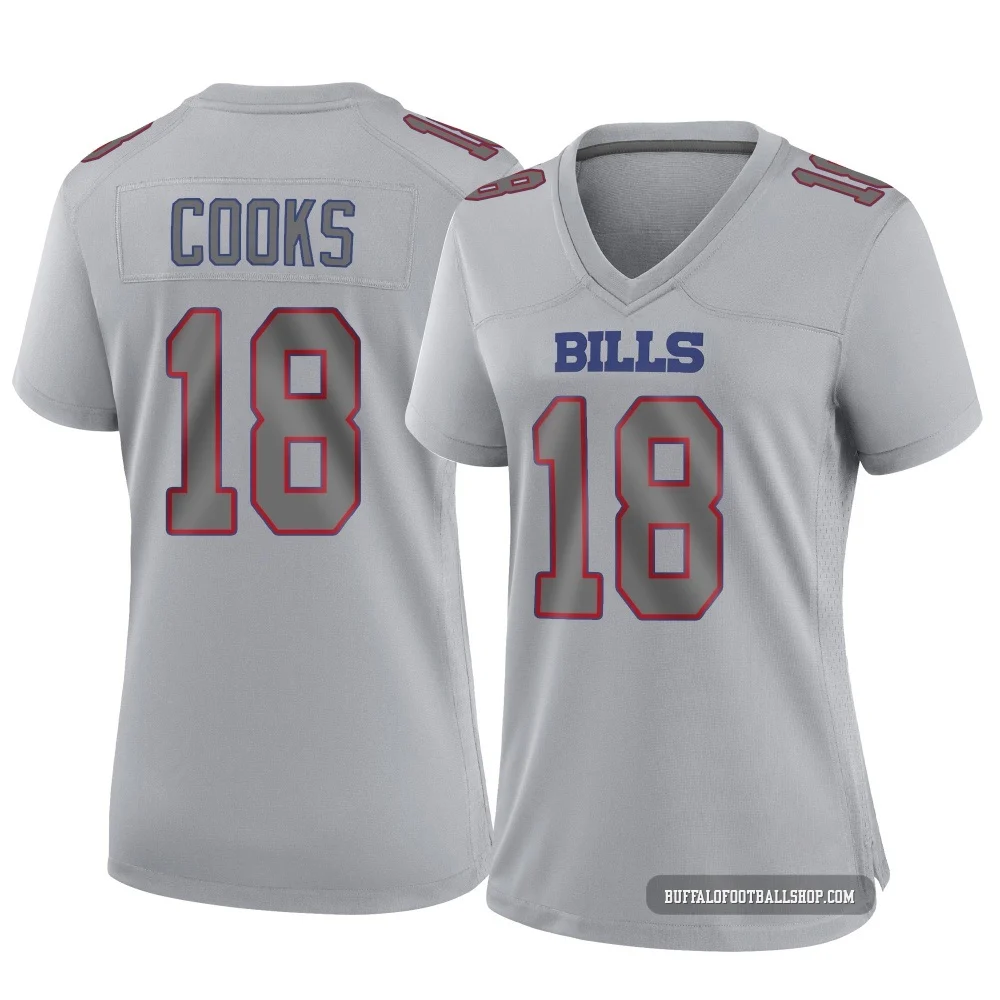 Brandin Cooks ＃18 Buffalo Bills Game Gray Women's Atmosphere Fashion Jersey