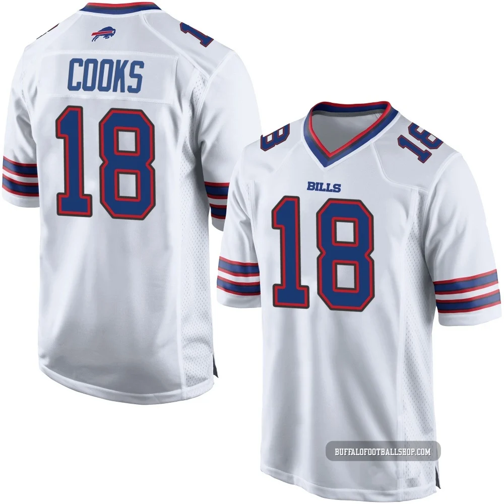 Brandin Cooks ＃18 Buffalo Bills Game White Men's Jersey