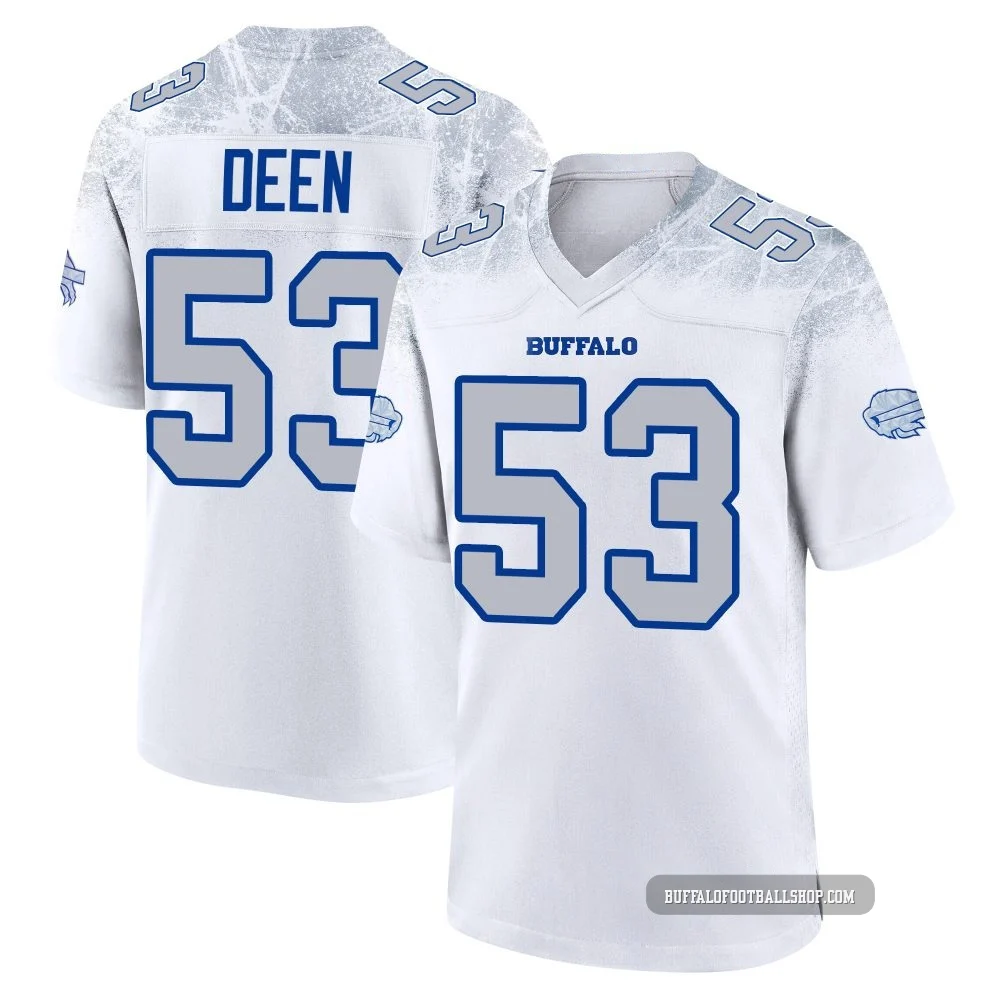 Branson Deen ＃53 Buffalo Bills Game White Men's 2025 Rivalries Collection Jersey