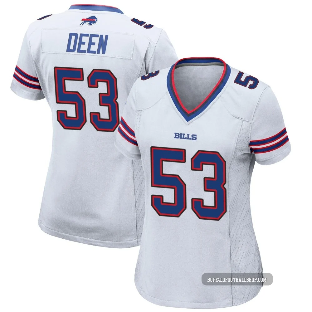 Branson Deen ＃53 Buffalo Bills Game White Women's Jersey