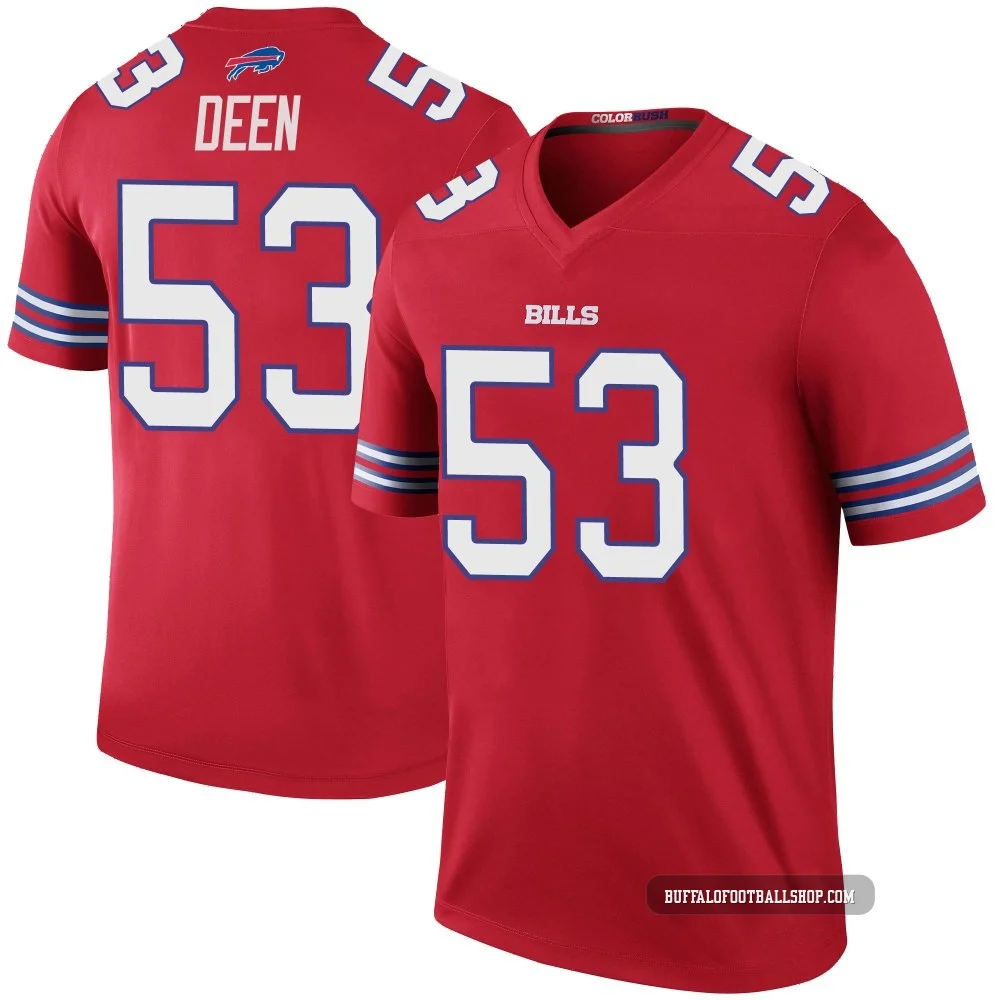 Branson Deen ＃53 Buffalo Bills Legend Red Youth Color Rush Jersey