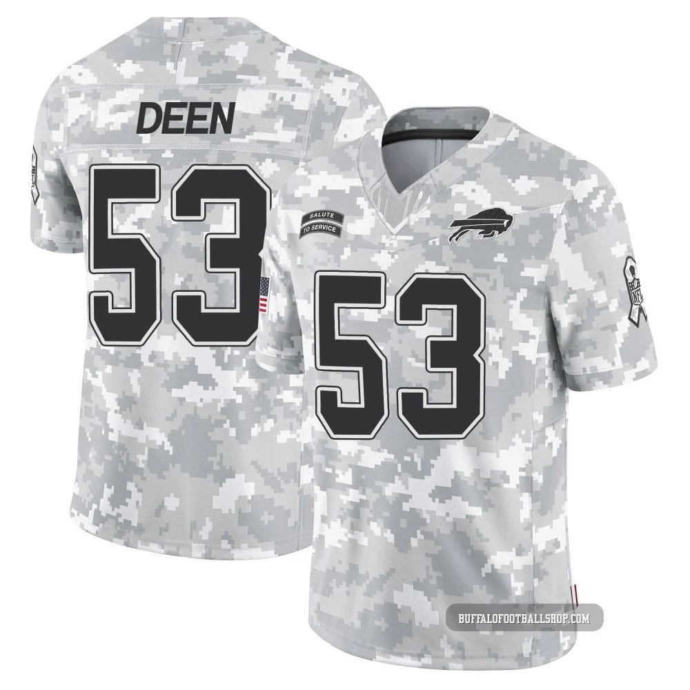 Branson Deen ＃53 Buffalo Bills Limited Arctic Camo Men's 2024 Salute to Service Jersey