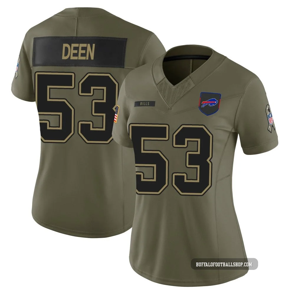 Branson Deen ＃53 Buffalo Bills Limited Olive Women's 2025 Salute to Service Jersey