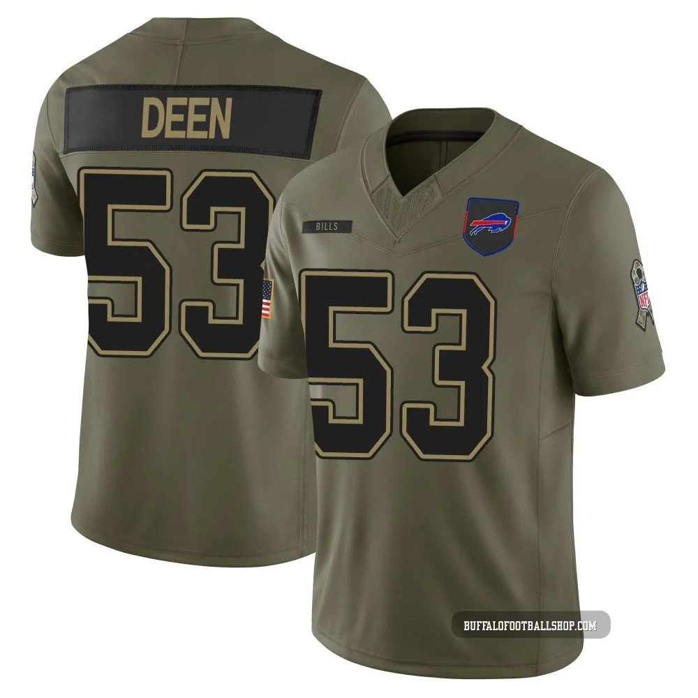Branson Deen ＃53 Buffalo Bills Limited Olive Youth 2025 Salute to Service Jersey