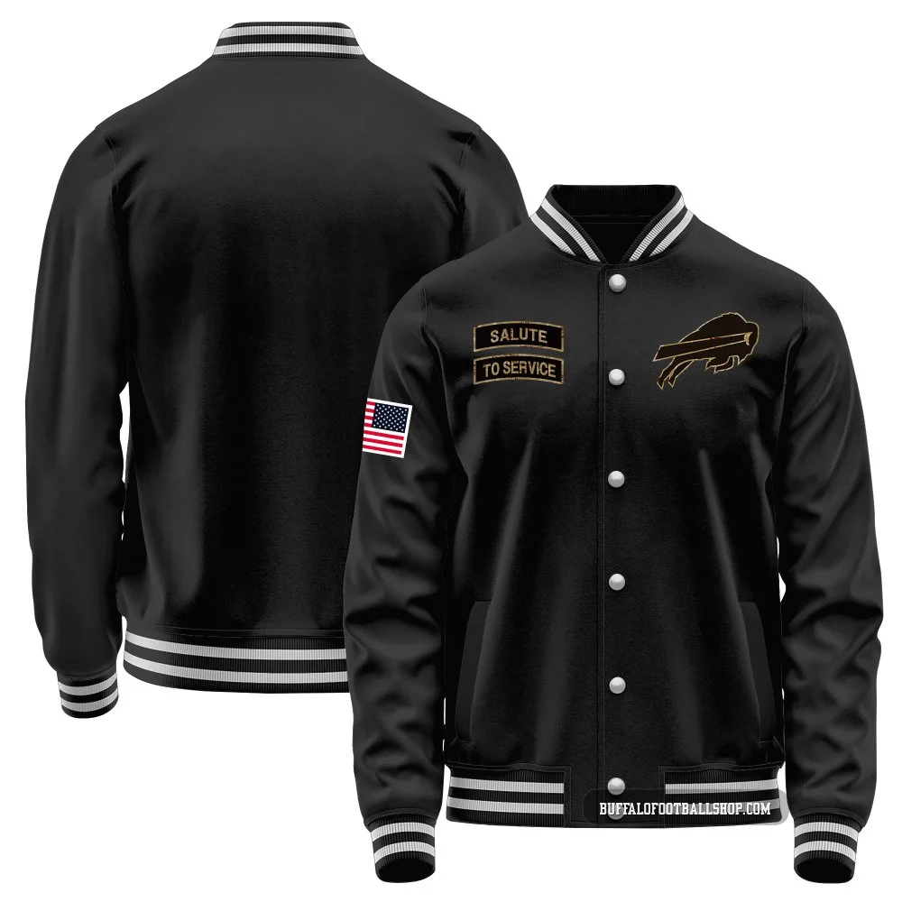 Buffalo Bills Black Youth Salute to Service Sideline Performance Jacket