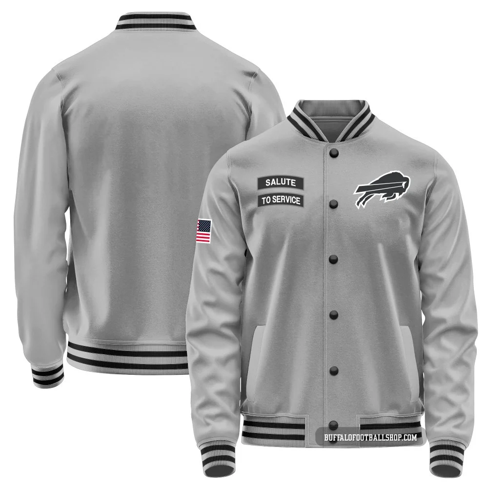 Buffalo Bills Gray Men's Salute to Service Performance Jacket
