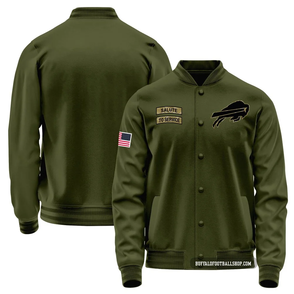 Buffalo Bills Olive Men's Salute to Service Sideline Performance Jacket