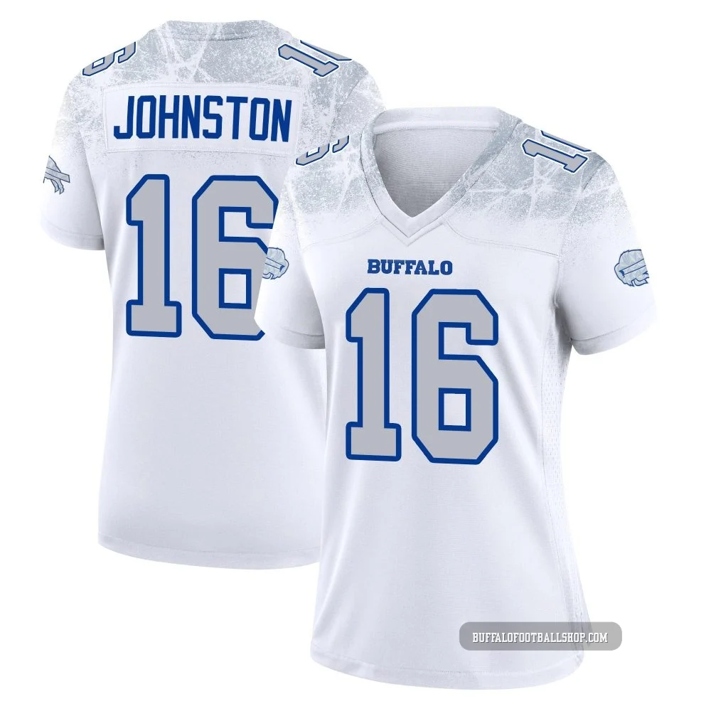 Cameron Johnston ＃16 Buffalo Bills Game White Women's 2025 Rivalries Collection Jersey