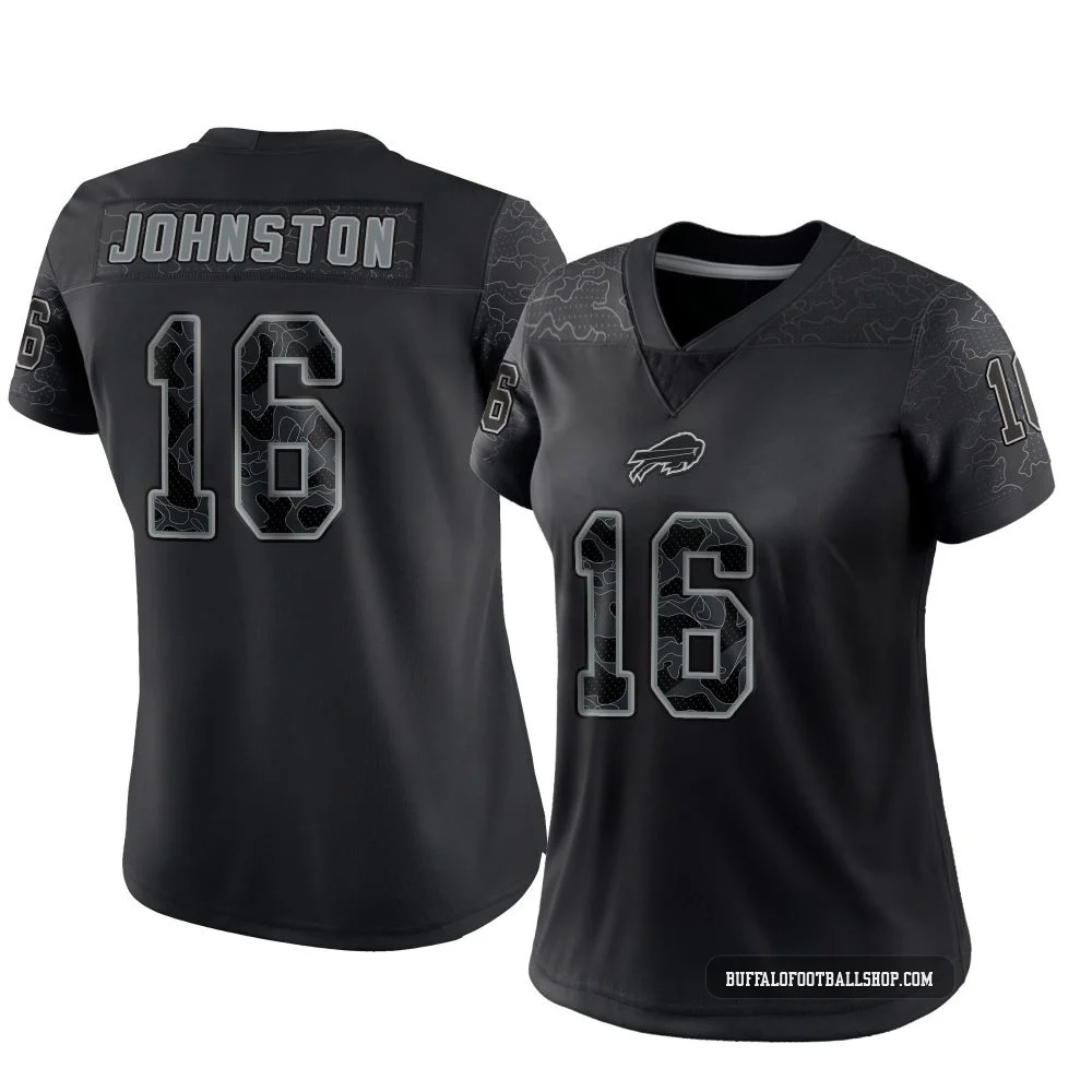 Cameron Johnston ＃16 Buffalo Bills Limited Black Women's Reflective Jersey