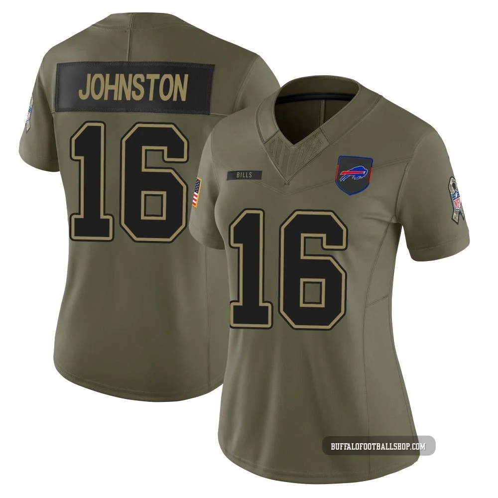 Cameron Johnston ＃16 Buffalo Bills Limited Olive Women's 2025 Salute to Service Jersey