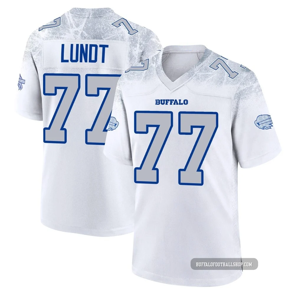 Chase Lundt ＃77 Buffalo Bills Game White Men's 2025 Rivalries Collection Jersey