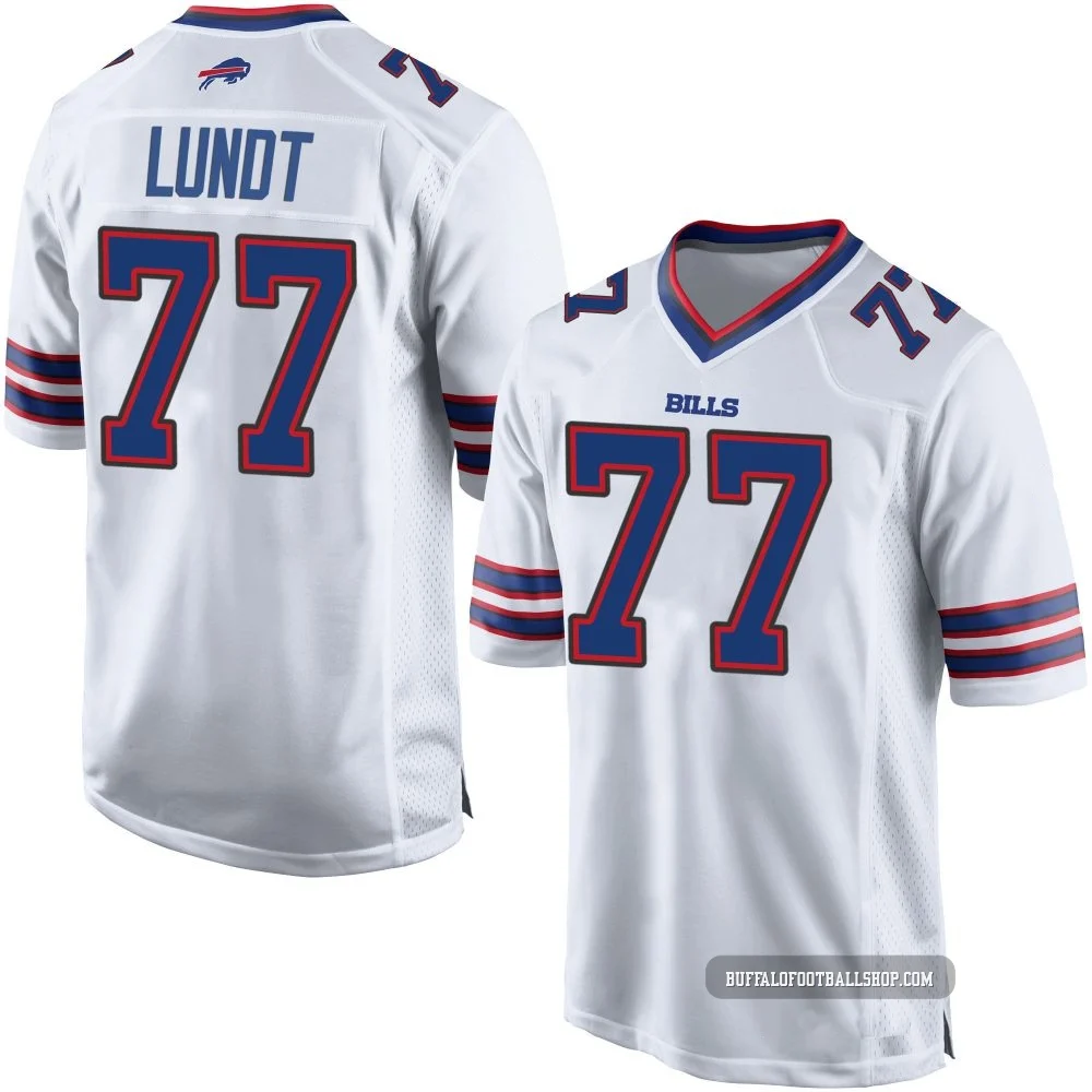 Chase Lundt ＃77 Buffalo Bills Game White Youth Jersey