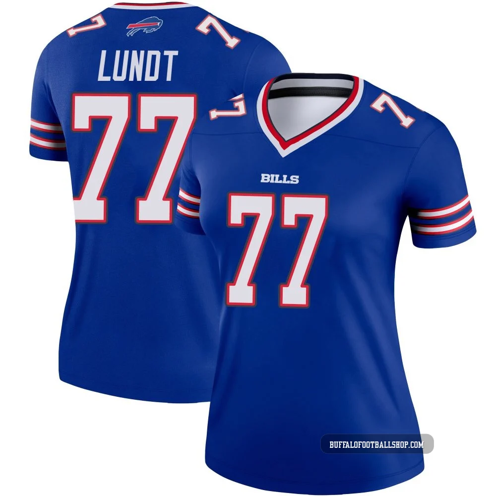 Chase Lundt ＃77 Buffalo Bills Legend Royal Women's Jersey