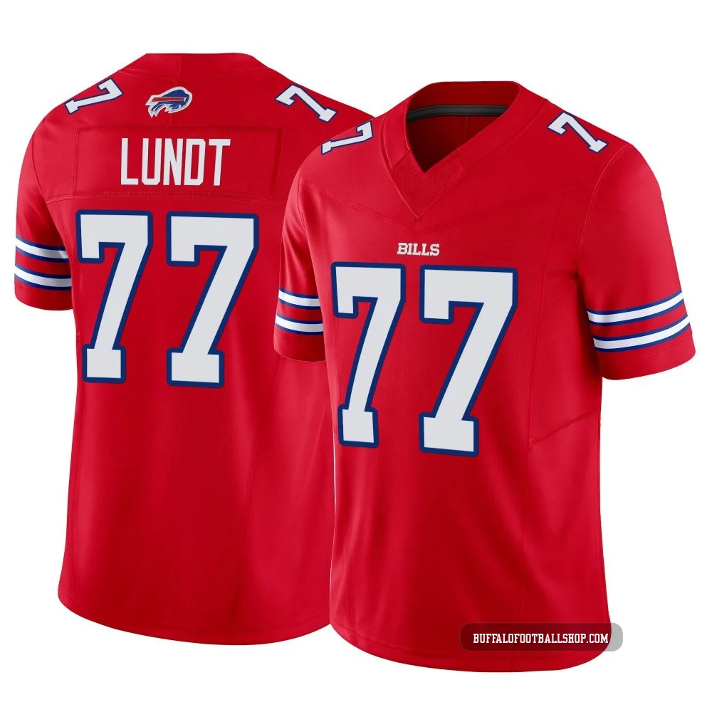 Chase Lundt ＃77 Buffalo Bills Limited Red Men's Vapor F.U.S.E. Jersey