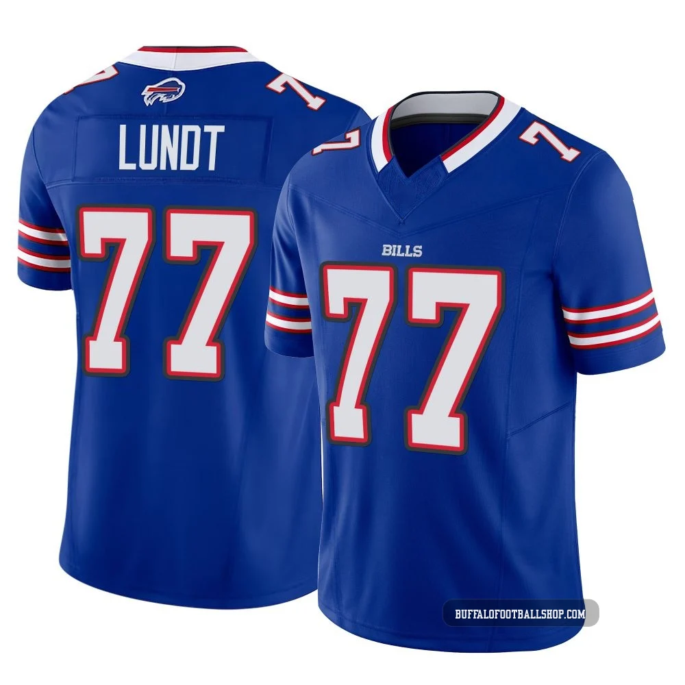 Chase Lundt ＃77 Buffalo Bills Limited Royal Youth Vapor F.U.S.E. Jersey