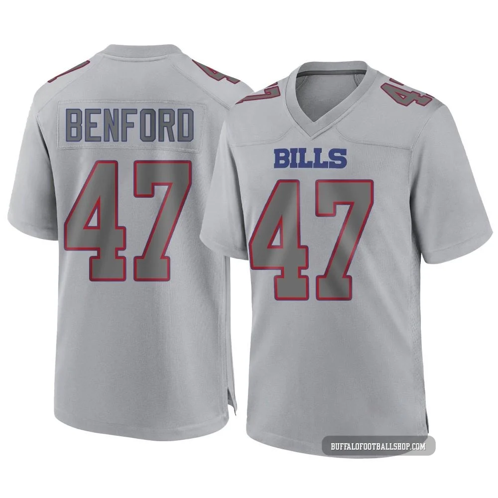 Christian Benford ＃47 Buffalo Bills Game Gray Youth Atmosphere Fashion Jersey