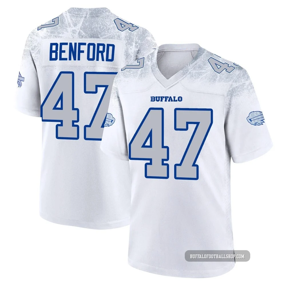 Christian Benford ＃47 Buffalo Bills Game White Youth 2025 Rivalries Collection Jersey