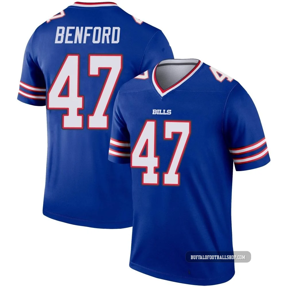 Christian Benford ＃47 Buffalo Bills Legend Royal Men's Jersey