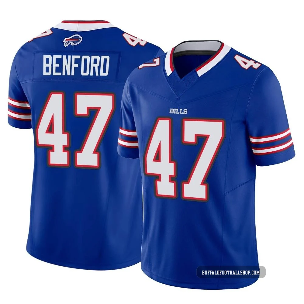 Christian Benford ＃47 Buffalo Bills Limited Royal Men's Vapor F.U.S.E. Jersey