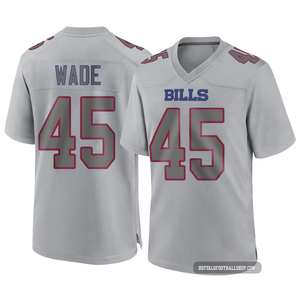 Christian Wade ＃45 Buffalo Bills Game Gray Men's Atmosphere Fashion Jersey