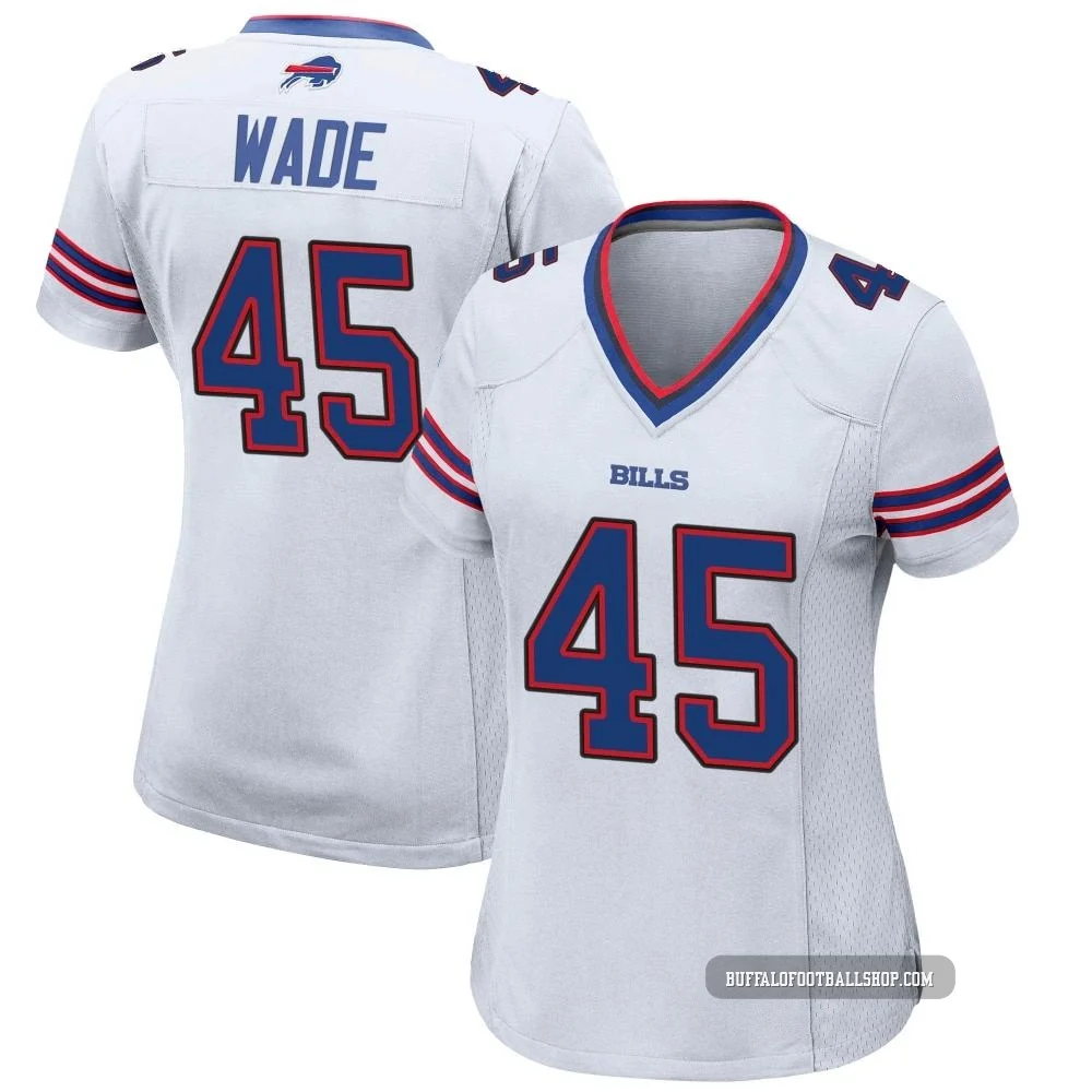 Christian Wade ＃45 Buffalo Bills Game White Women's Jersey