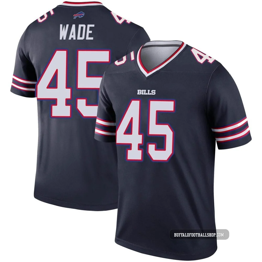 Christian Wade ＃45 Buffalo Bills Legend Navy Youth Inverted Jersey