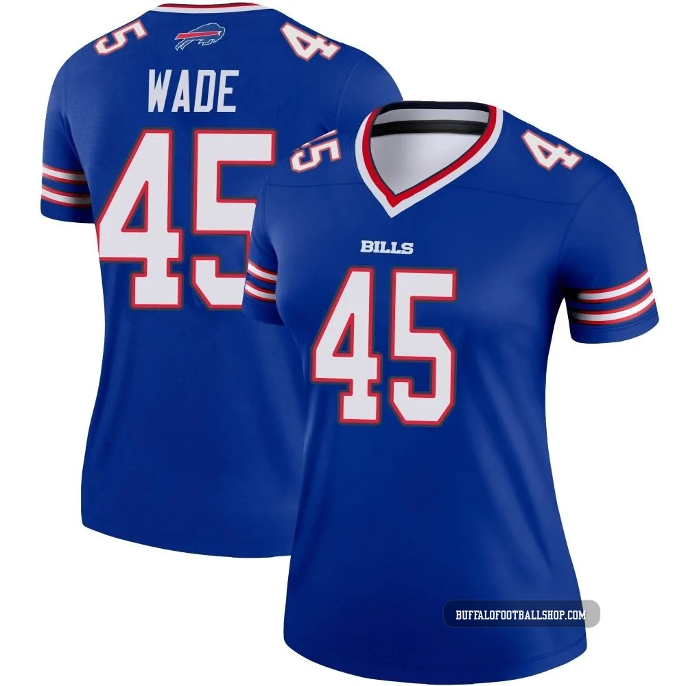Christian Wade ＃45 Buffalo Bills Legend Royal Women's Jersey