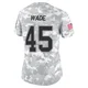 Christian Wade ＃45 Buffalo Bills Limited Arctic Camo Women's 2024 Salute to Service Jersey