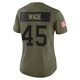 Christian Wade ＃45 Buffalo Bills Limited Olive Women's 2025 Salute to Service Jersey