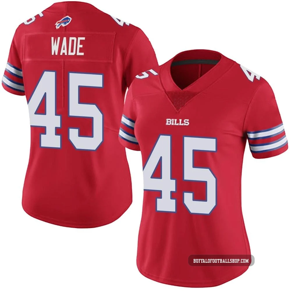 Christian Wade ＃45 Buffalo Bills Limited Red Women's Color Rush Vapor Untouchable Jersey
