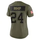 Cole Bishop ＃24 Buffalo Bills Limited Olive Women's 2025 Salute to Service Jersey