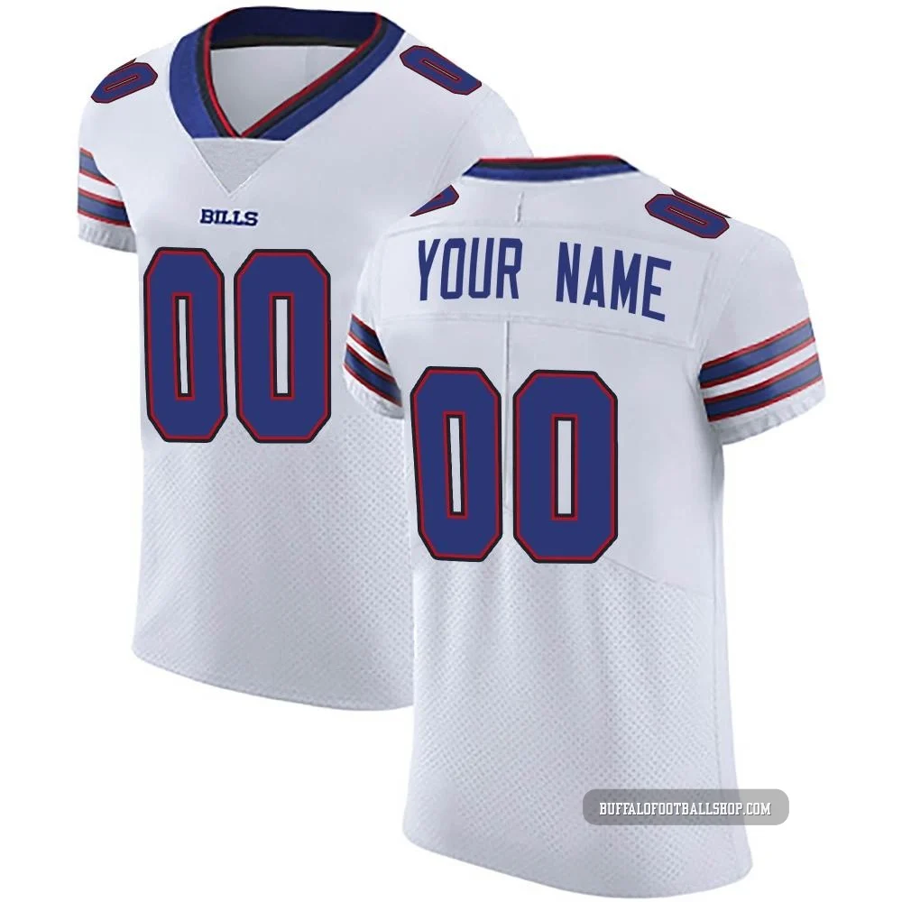 Custom ＃00 Buffalo Bills Elite White Men's Vapor Untouchable Jersey
